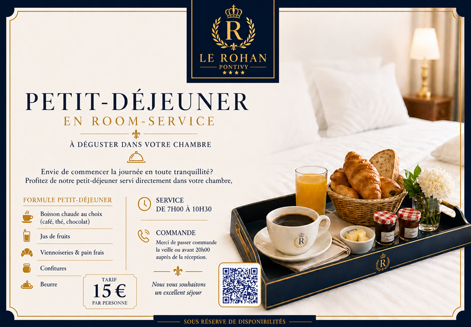 Petit déjeuner en room-service
