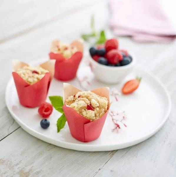 3 minis Muffins Chocolat Caramel beurre Salé et Fruits rouges