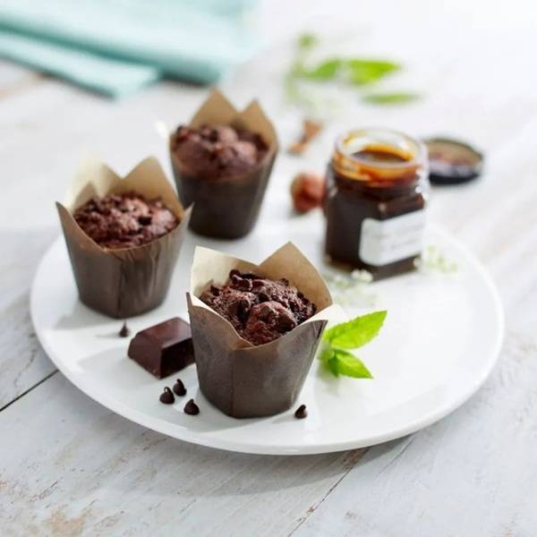 3 minis Muffins Chocolat Caramel beurre Salé et Fruits rouges