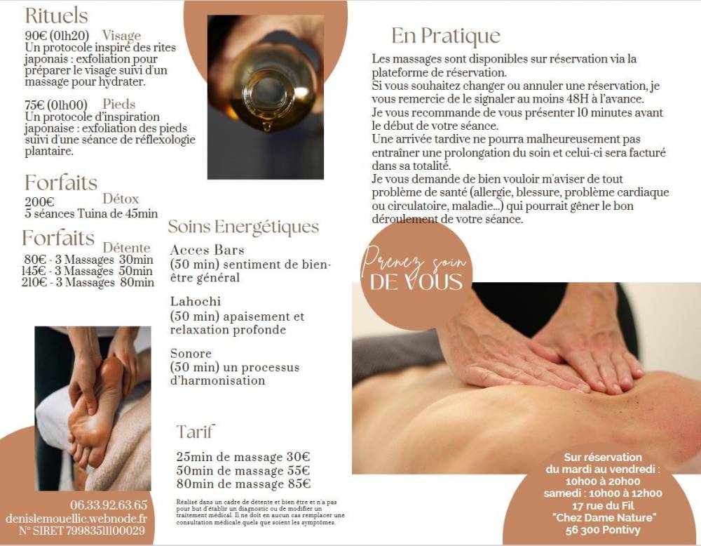 Massages détente